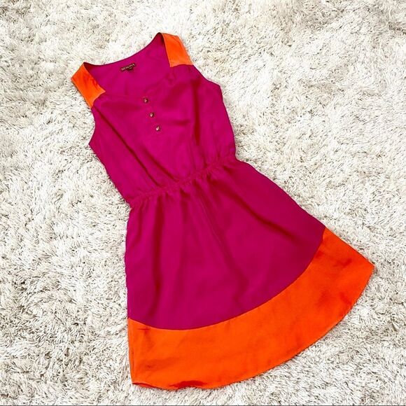 Merona Pink and Orange Dress - Picture 9 of 14